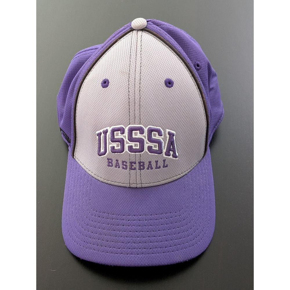 USSSA Baseball Hat Purple Gray‎ Pukka Caps Flexfit S/m